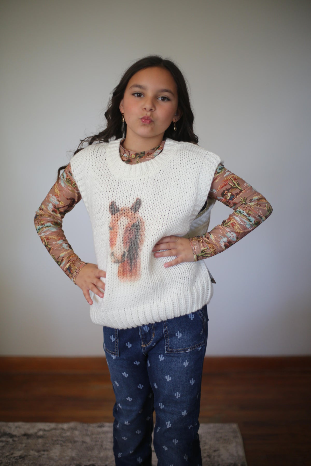 Toddler Horse Sweater Vest