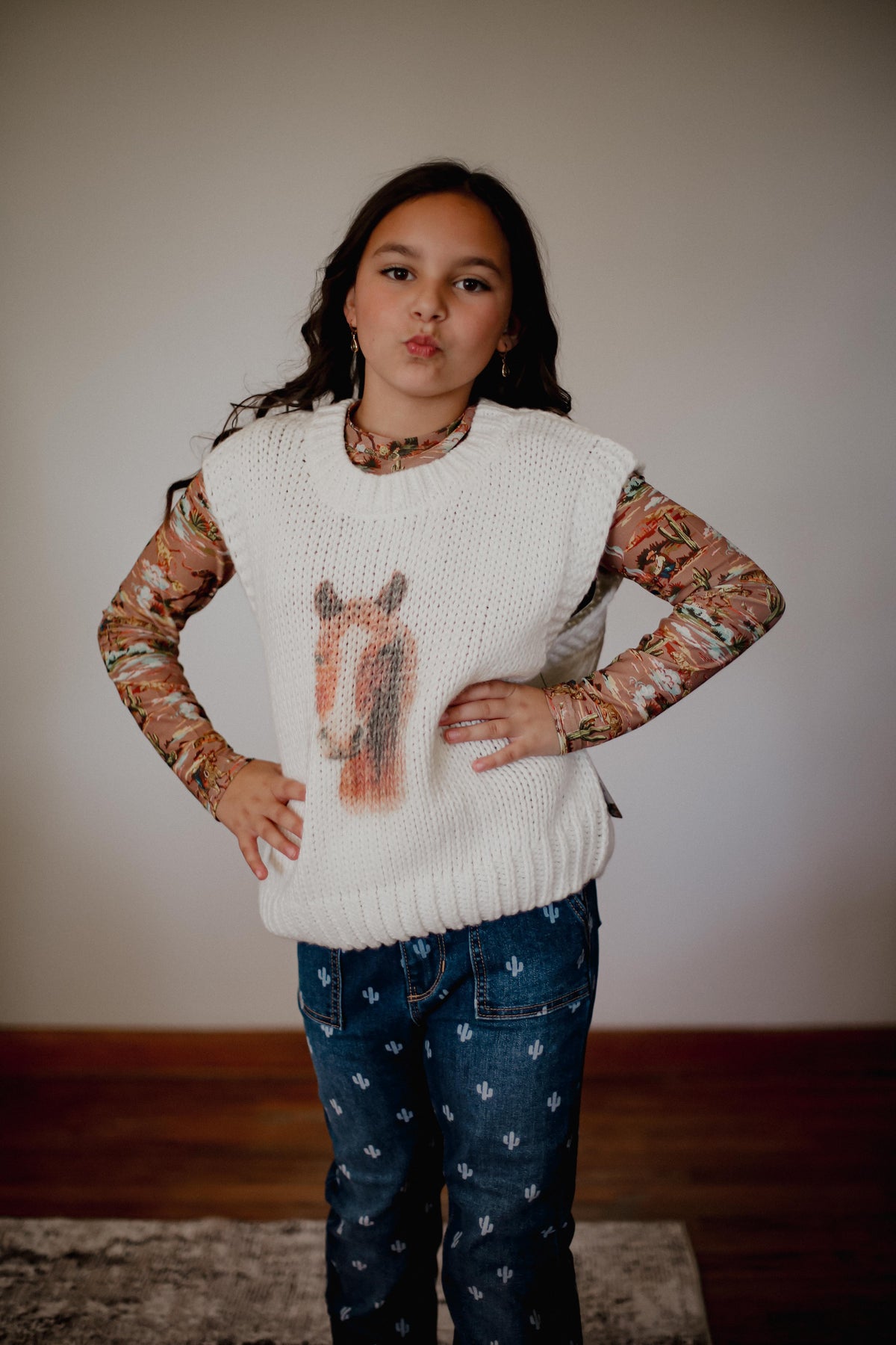 Toddler Horse Sweater Vest