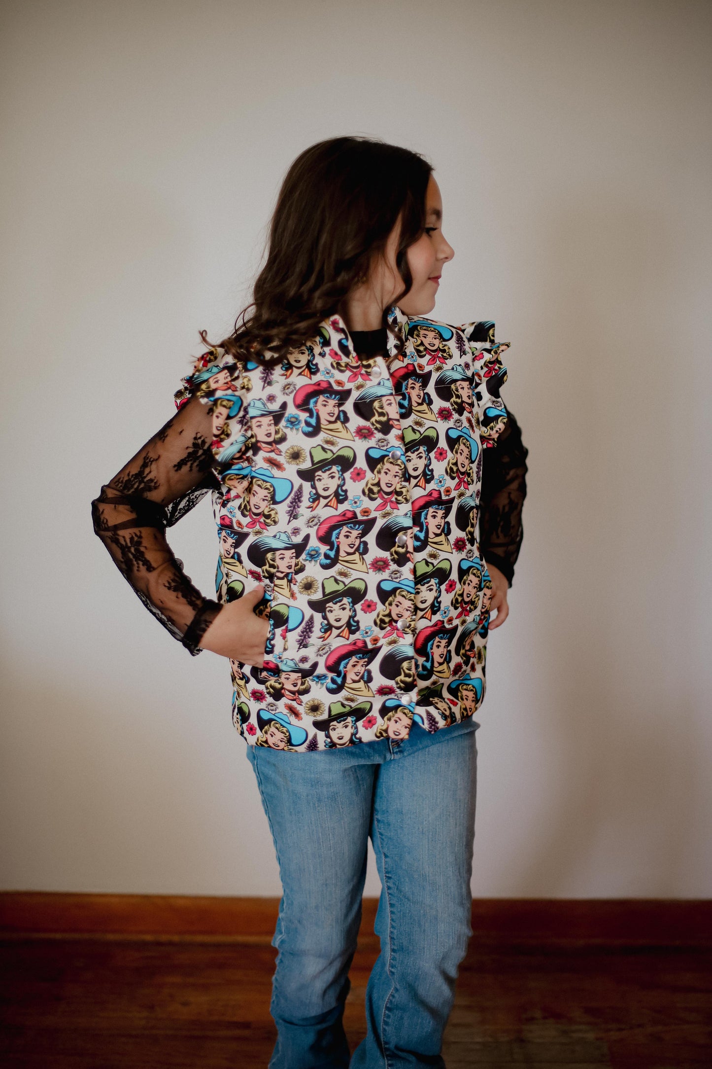 Mint Cowgirl - Youth - Ruffle Vest