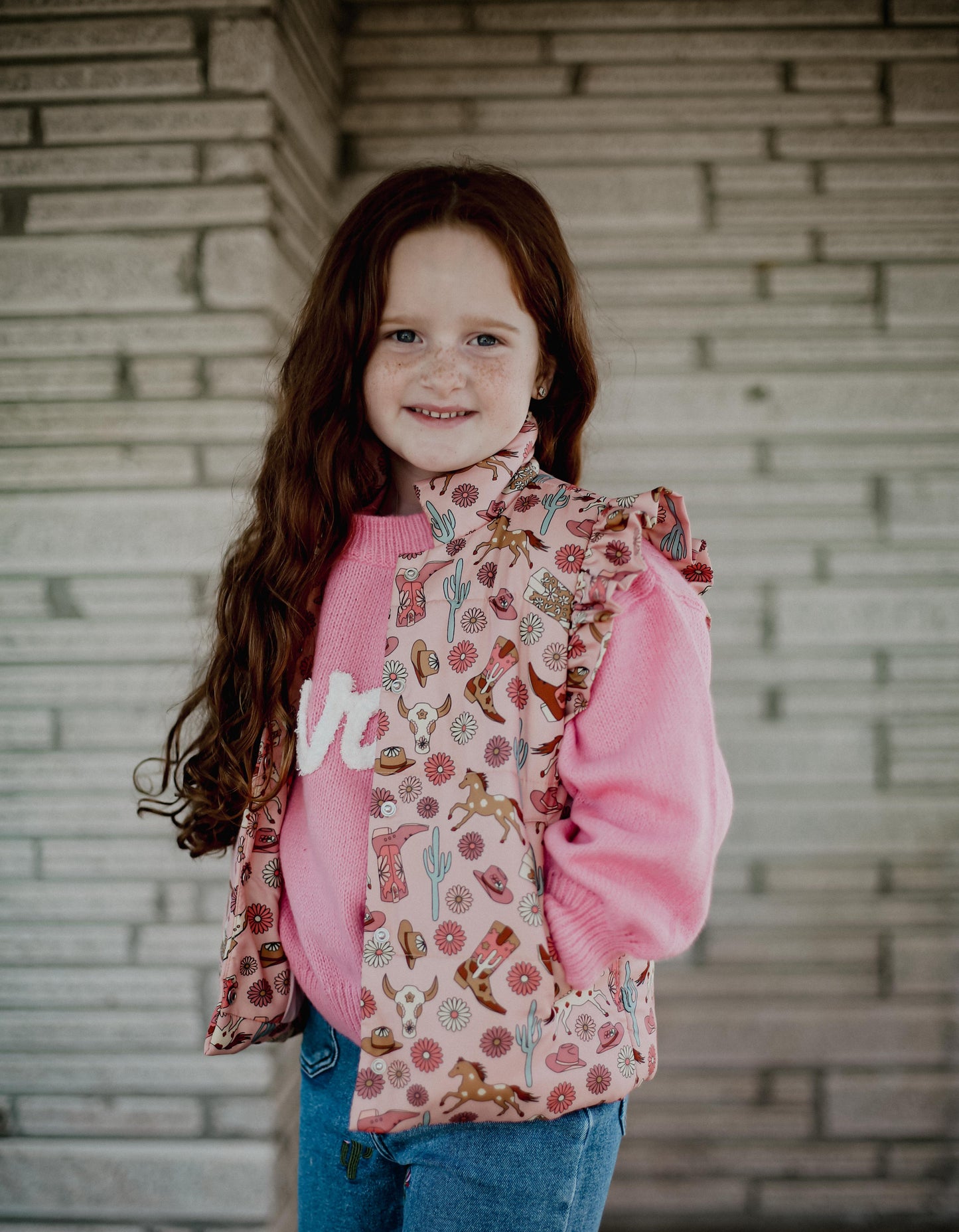 Pink Boot - Toddler Ruffle Vest - The Twisted Filly