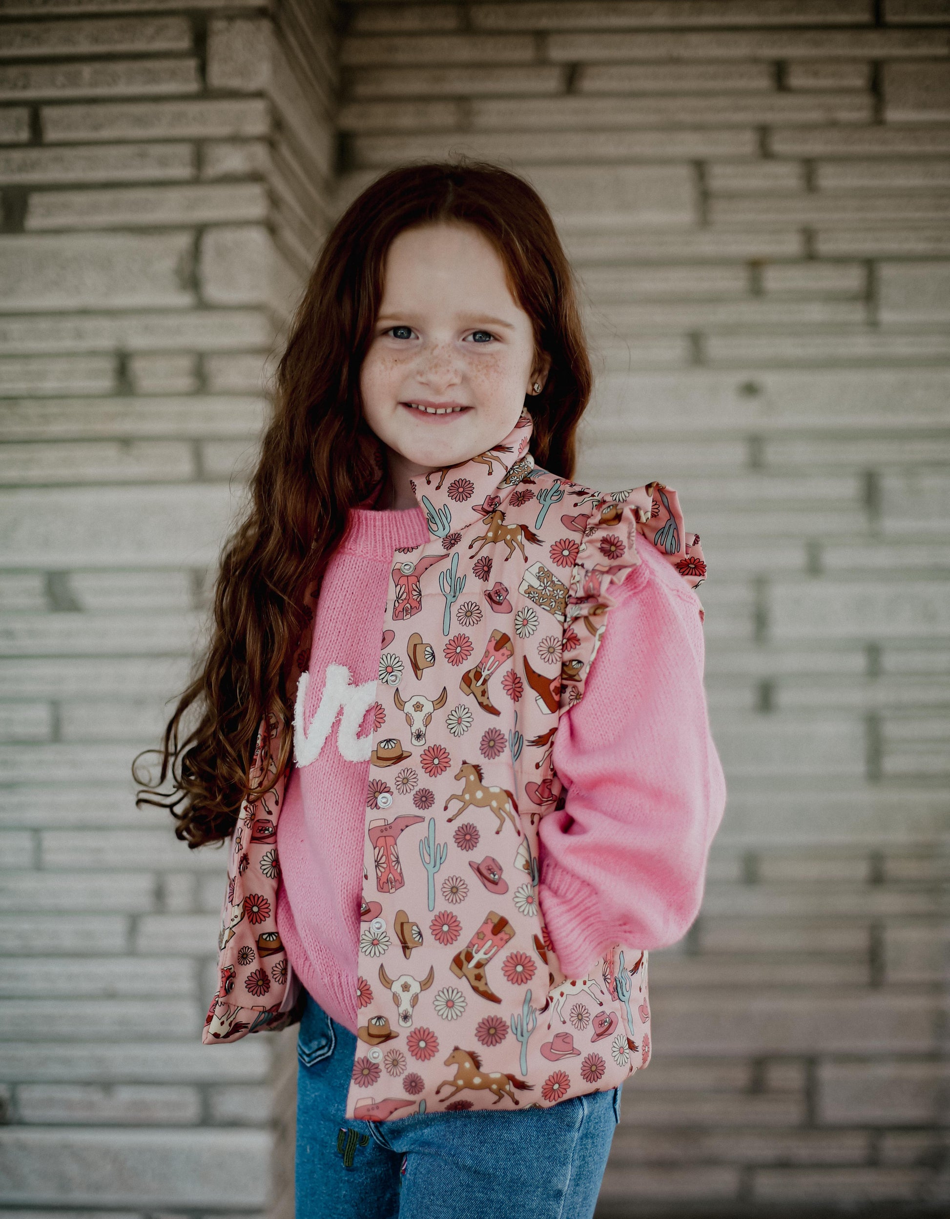 Pink Boot - Toddler Ruffle Vest - The Twisted Filly