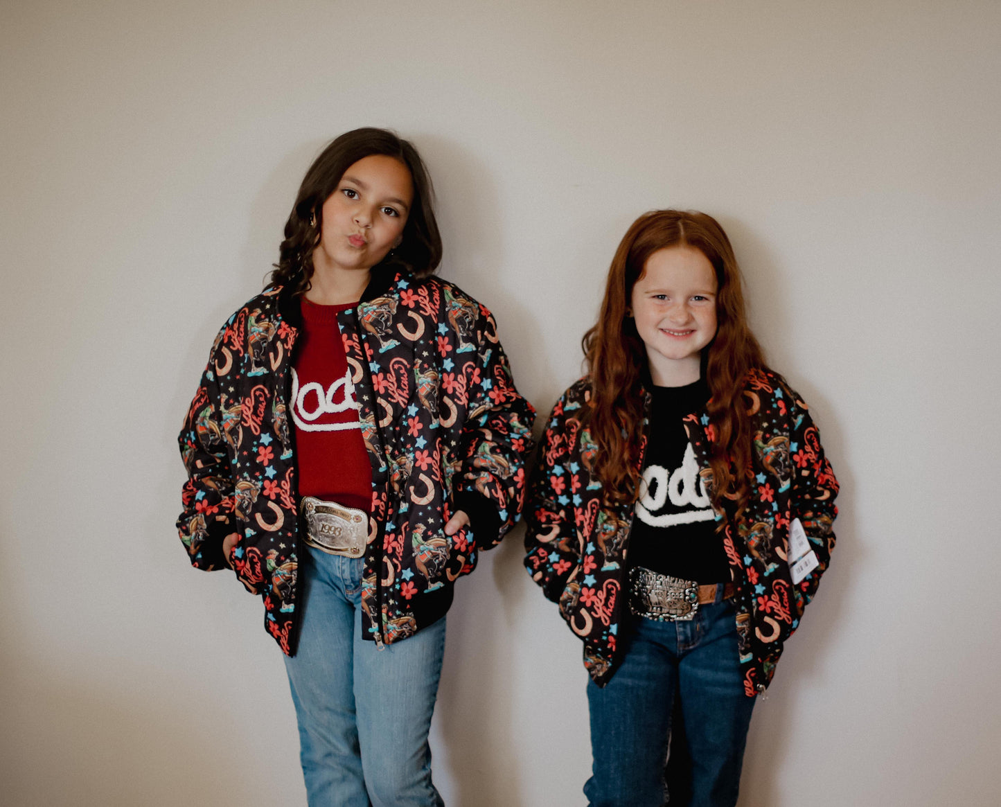 Black Yee Haw - Youth quilted Bomber Jacket