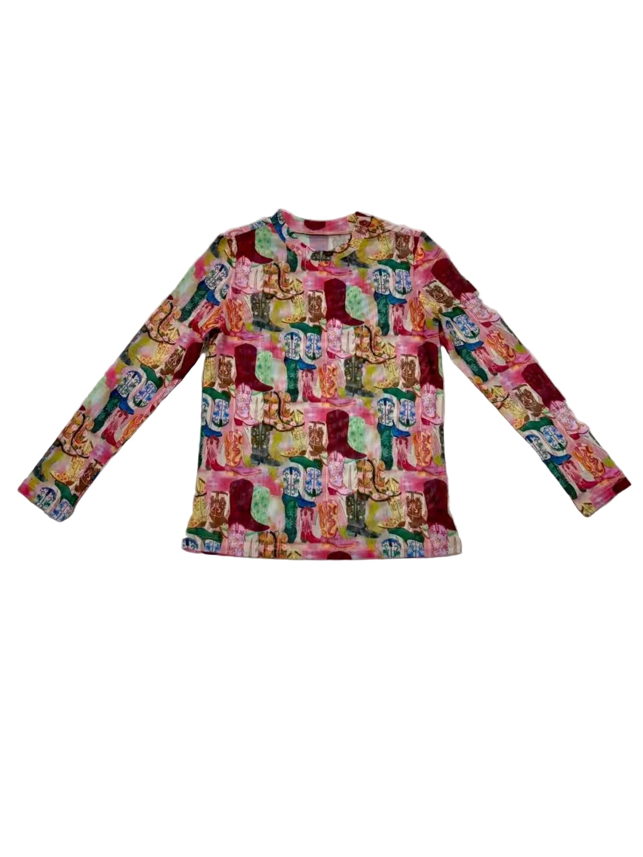 Kicking Boots - Toddler Mesh LS Top