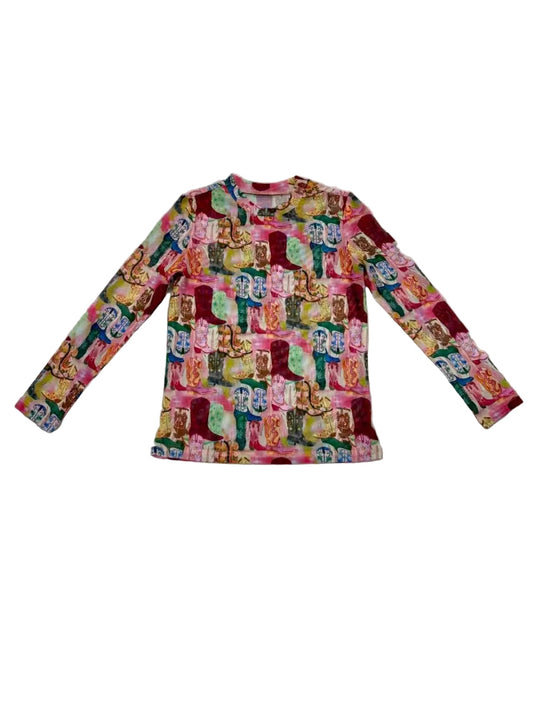 Kicking Boots - Toddler Mesh LS Top