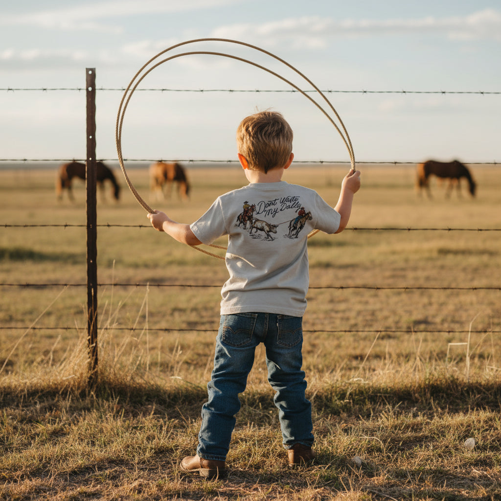 Don't Waste My Dally - Toddler SS Tee - 2 Rowels Ranch & Rodeo Wear