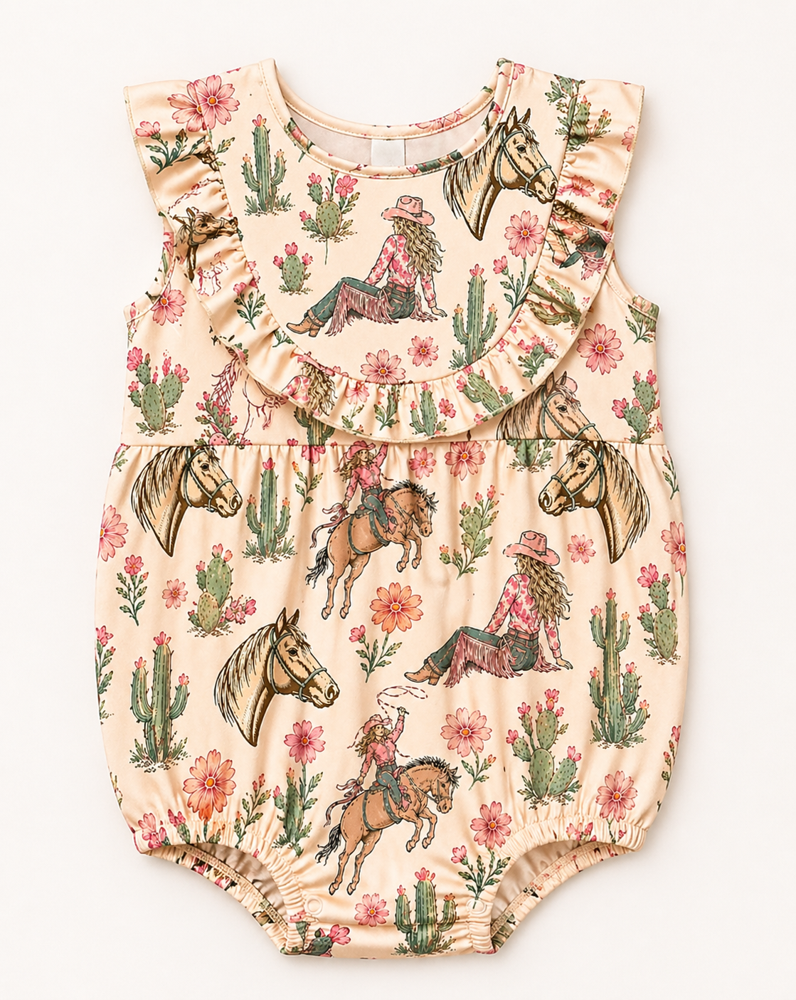 Cowgirl and Chaps- Infant Ruffle Onesie