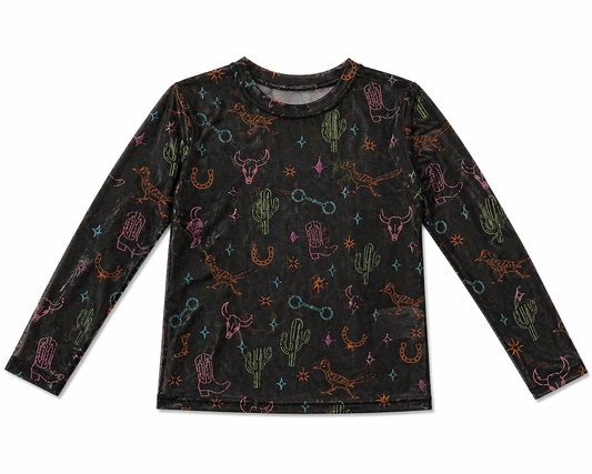 Black Desert Things - Infant Mesh LS Top