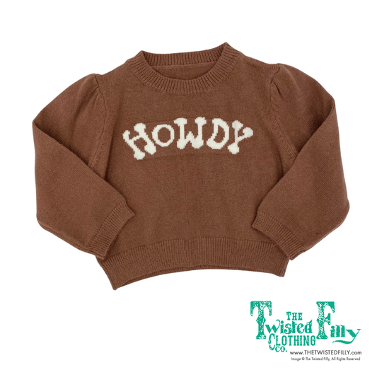 Brown Puff Howdy - Toddler Sweater
