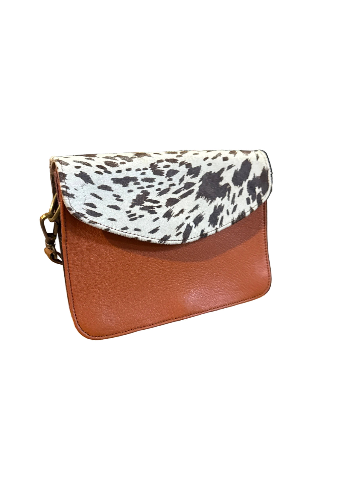 Envelope Terra Cotta Animal Print Crossbody Purse