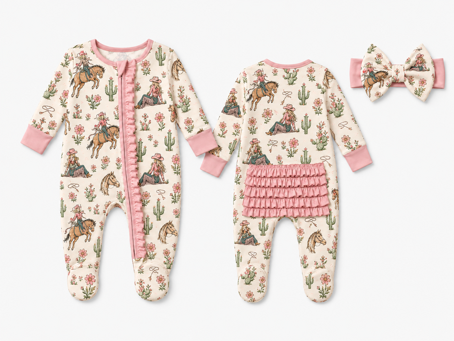 Cowgirl & Chaps - Infant Bamboo Pj's