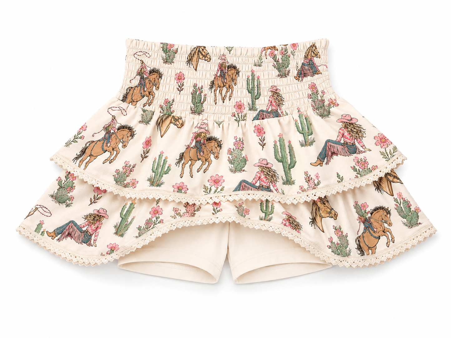 Cowgirl & Chaps - Toddler Tiered Skort