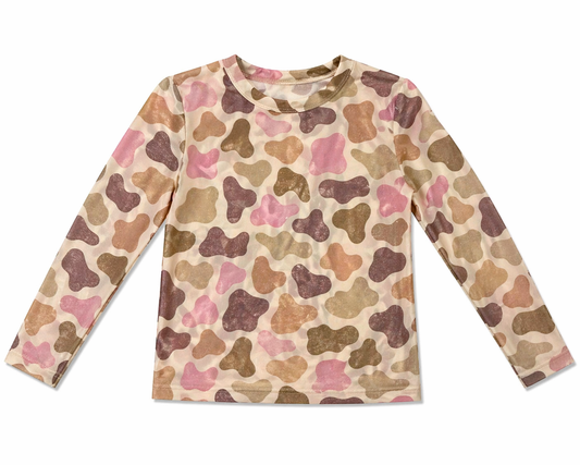 Pink Duck Camo - Infant Mesh LS Top