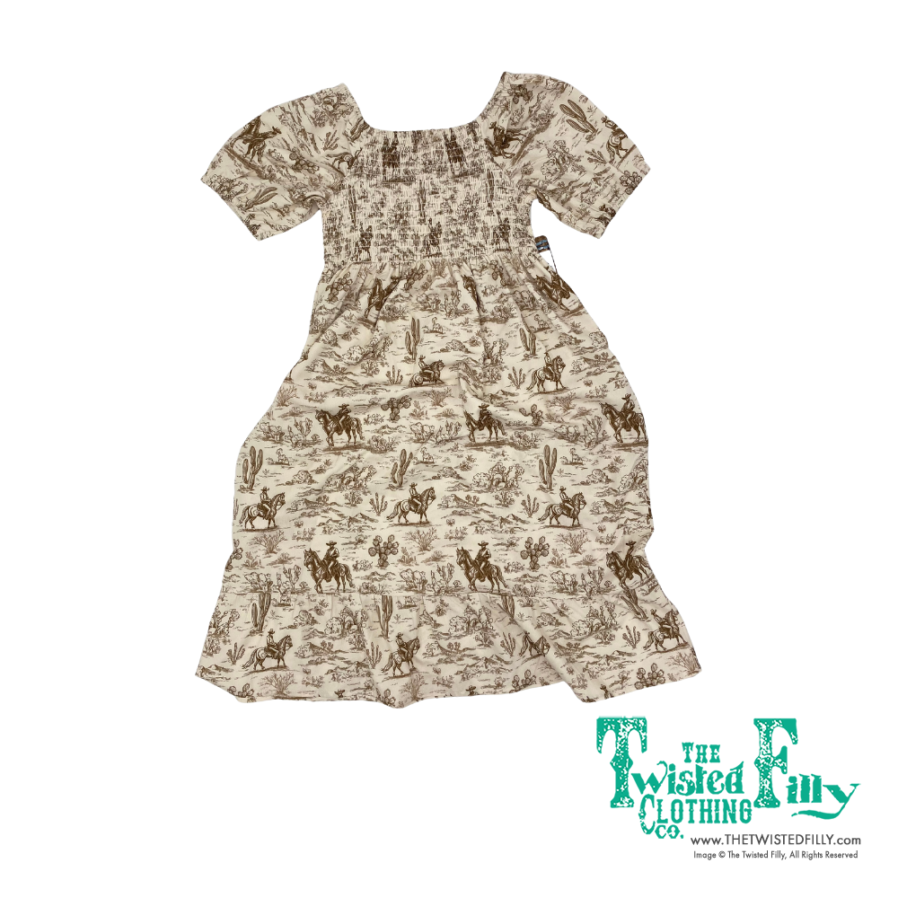 Cactus & Cowboy - Youth Smocked SS Dress