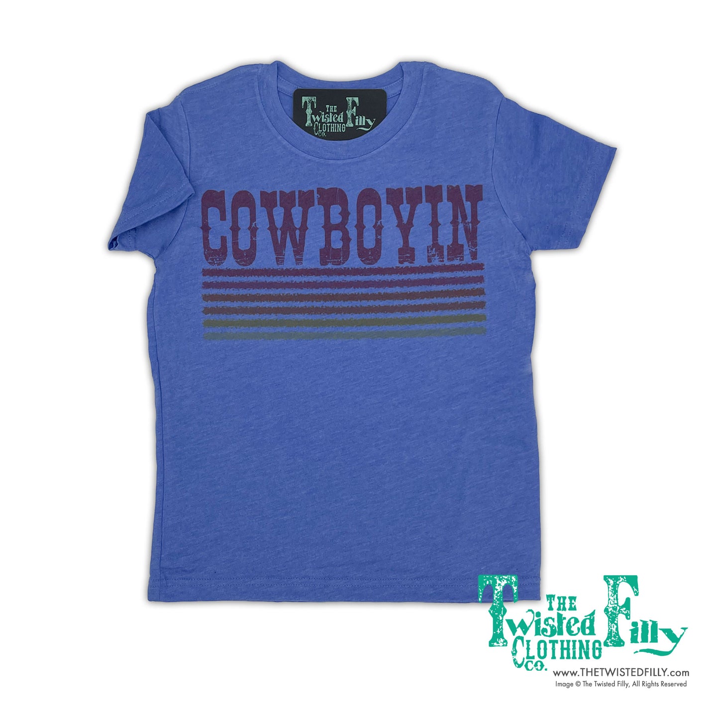 Retro Cowboyin - S/S Adult Mens Crew Neck Tee - Assorted Colors