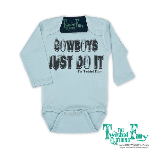 Cowboys Just Do It - L/S Boys Infant One Piece - Assorted Colors