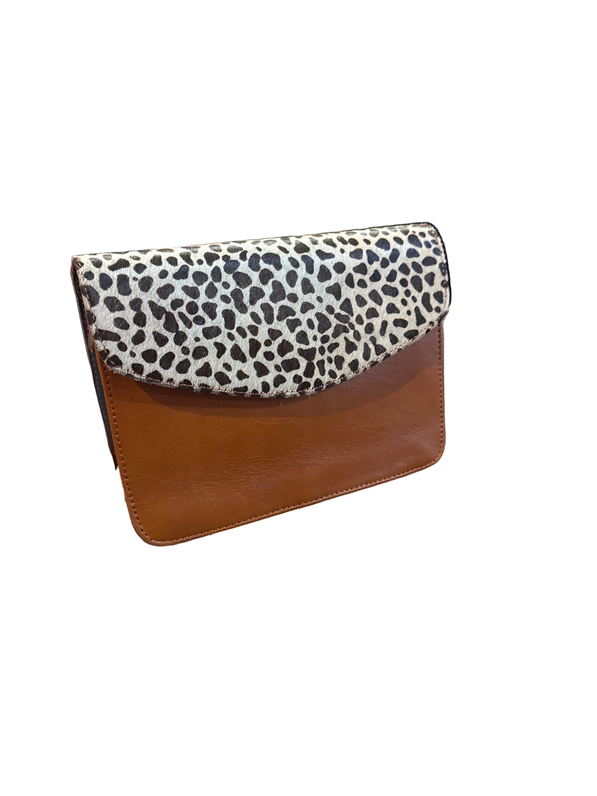 Envelope Carmel Animal Print Crossbody Purse