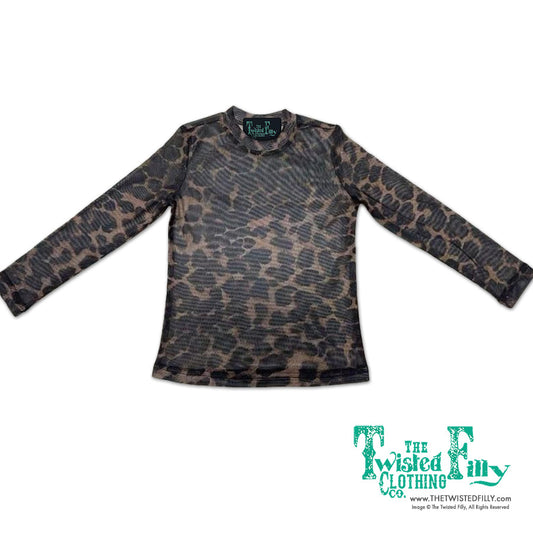 Dark Cheetah - Toddler Mesh LS Top