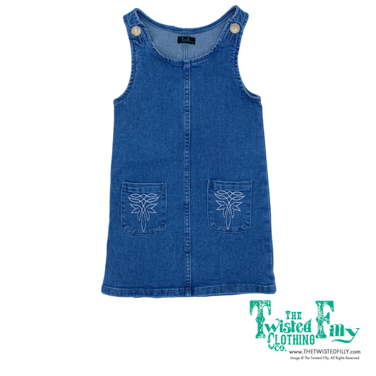 Denim Boot Stitch Dress - Youth