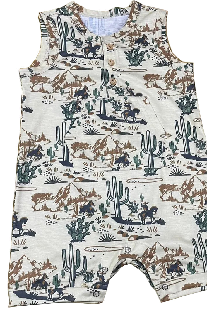 Desert Cowboy - Toddler Slvls Short Romper
