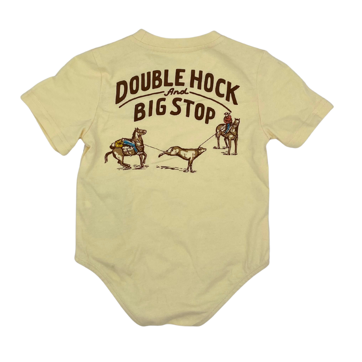 Double Hock & Big Stop - Infant SS Onesie - 2 Rowels Ranch & Rodeo Wear