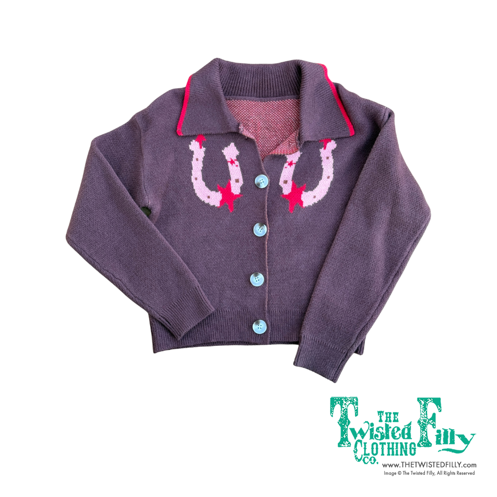 Double Horse Shoe - Youth Sweater Cardigan