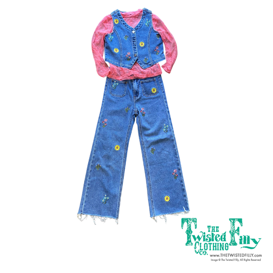 Denim Embroidered - Youth - Denim Jeans