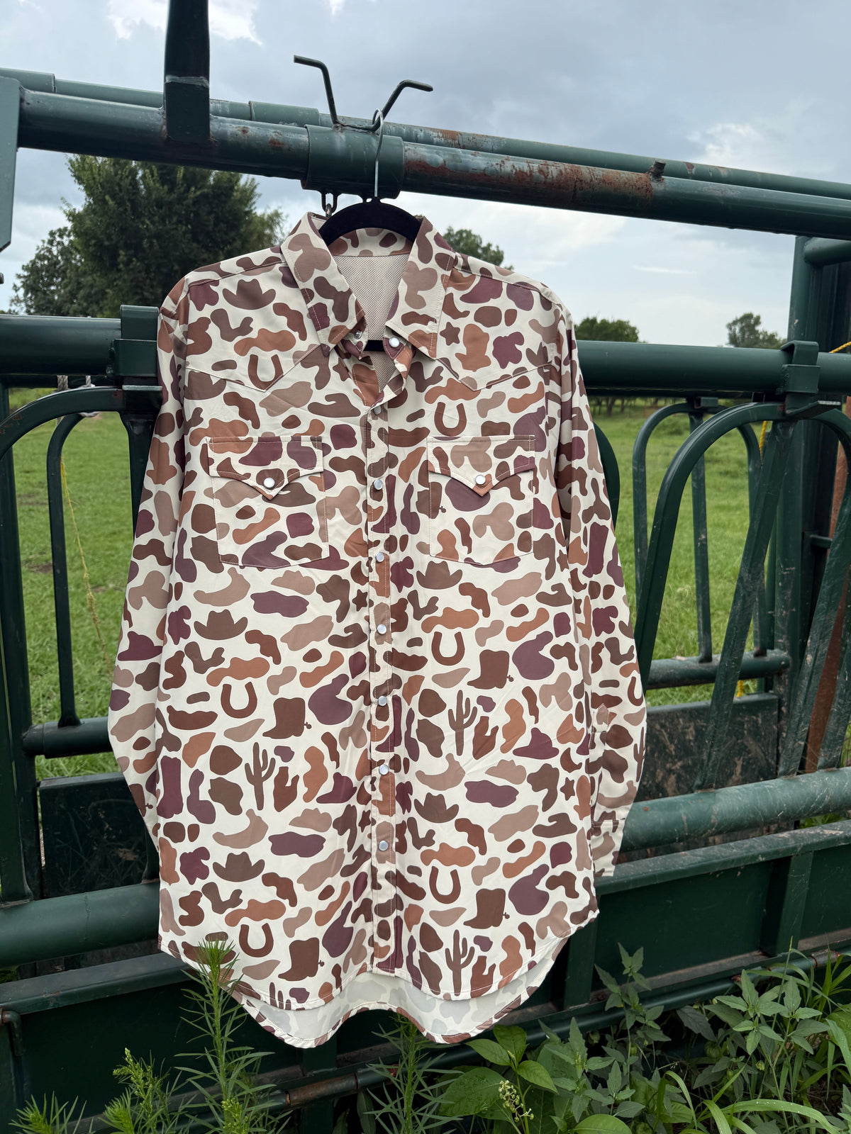 Western Camo - Youth Performance LS Pearl Snap