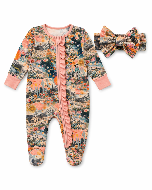 Pink Western Collage - Bamboo PJ's