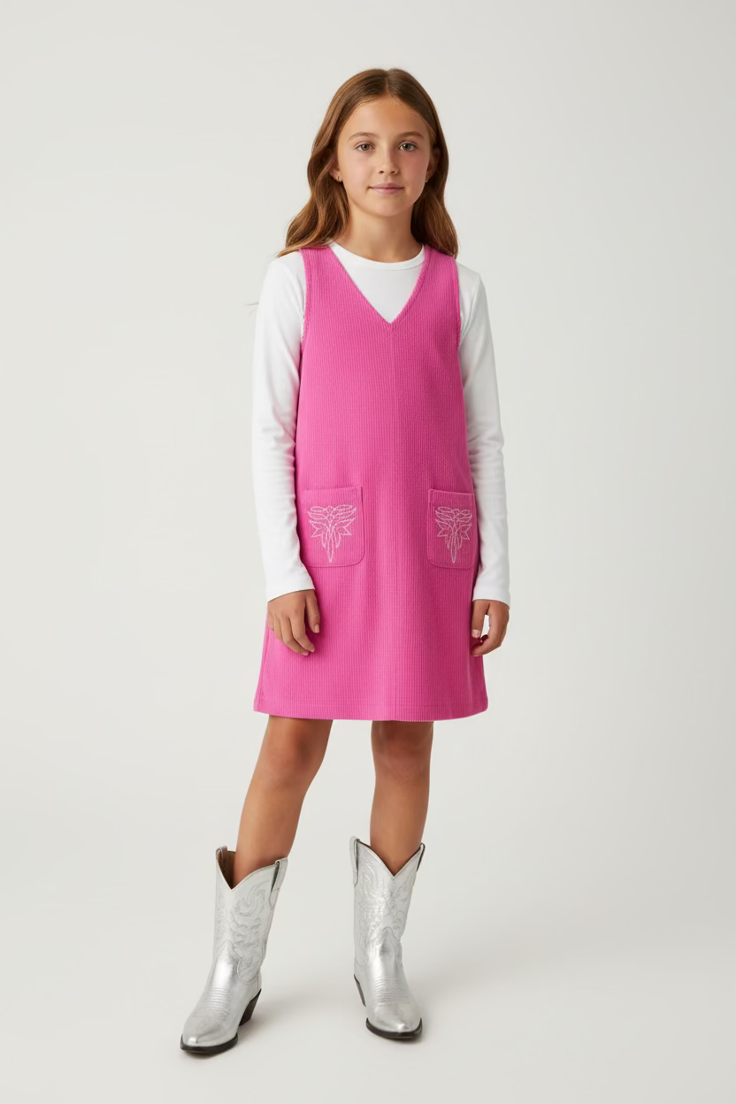 Pink Corduroy - Infant Sleeveless Dress