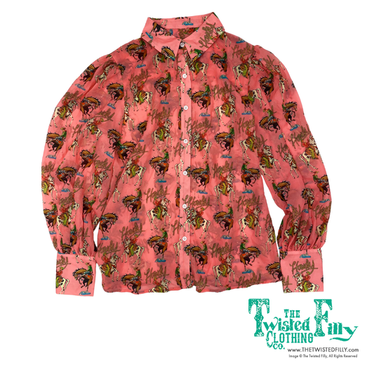 Pink Howdy - Toddler Chiffon Blouse