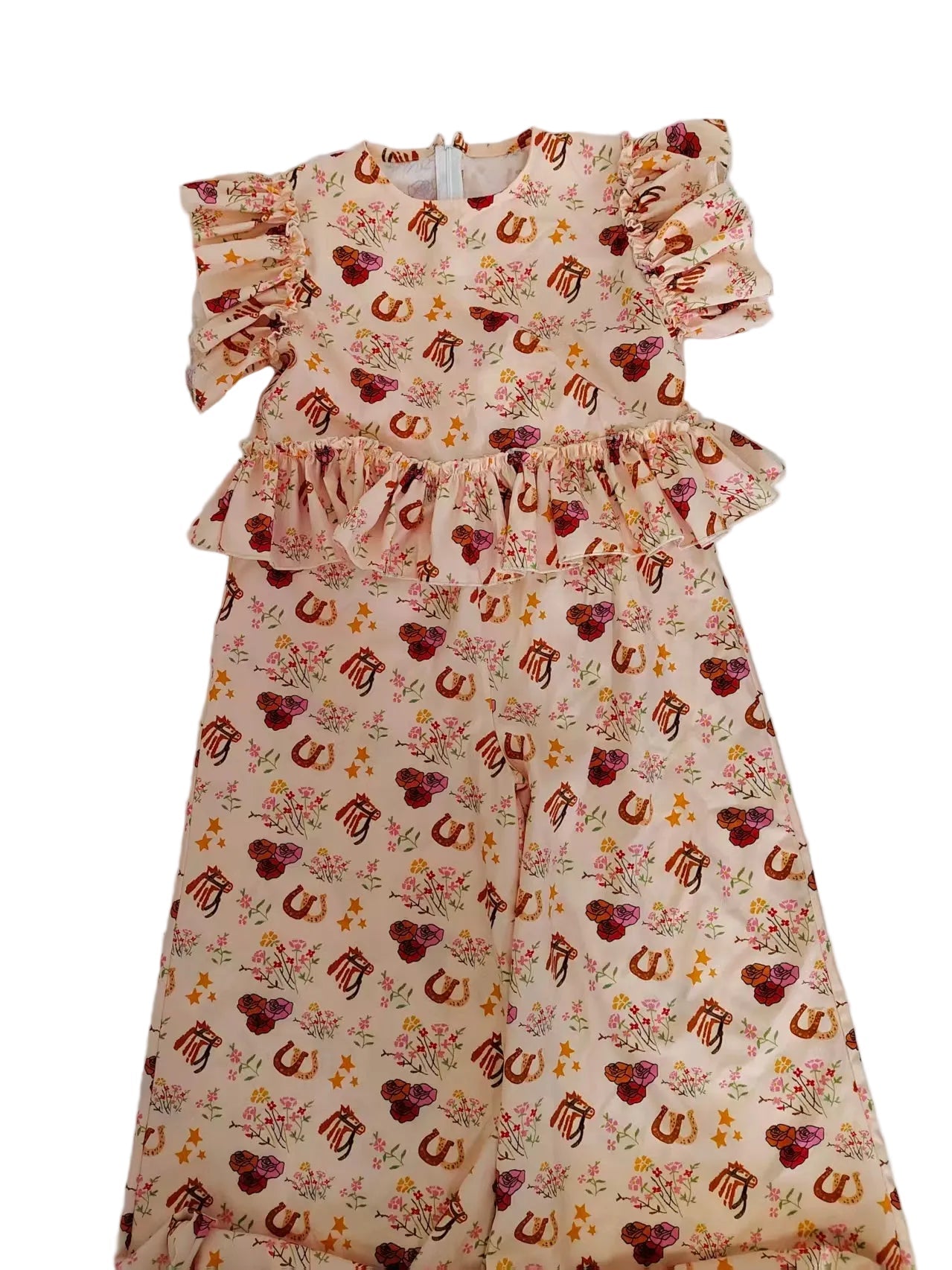 Pony Floral - Infant Ruffle Pant Set - The Twisted Filly