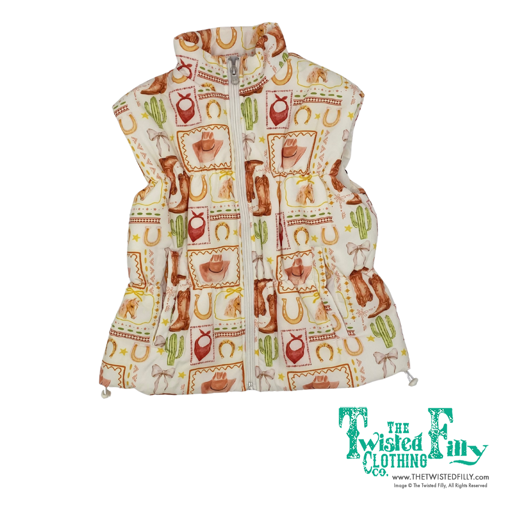 Pony Quilted - Toddler Puff Vest - The Twisted Filly