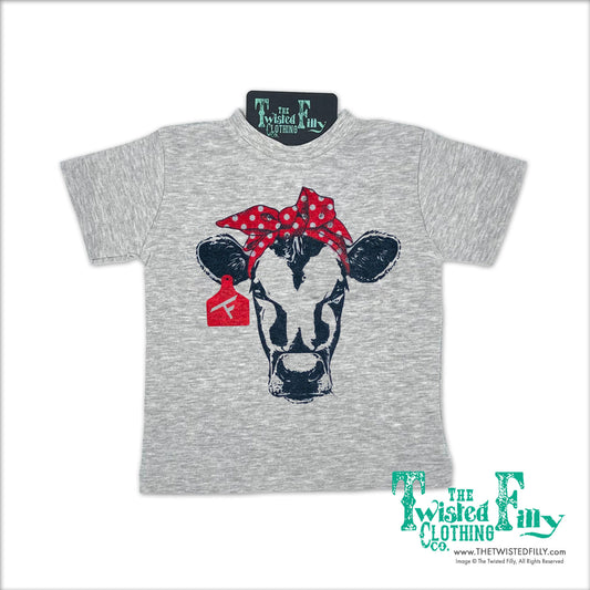 Red Bandana Calf - S/S Infant Tee - Gray