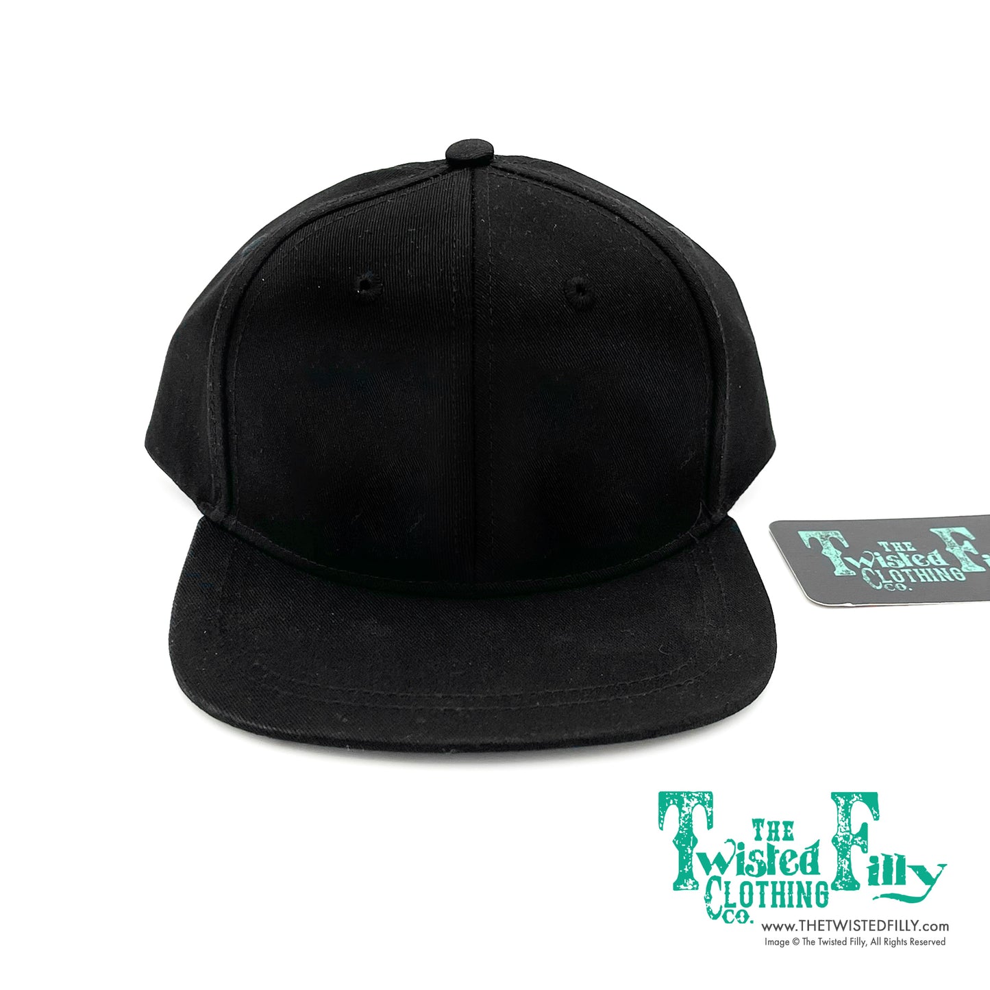 Blank Hat - Infant / Toddler Snap Back Hat - Black