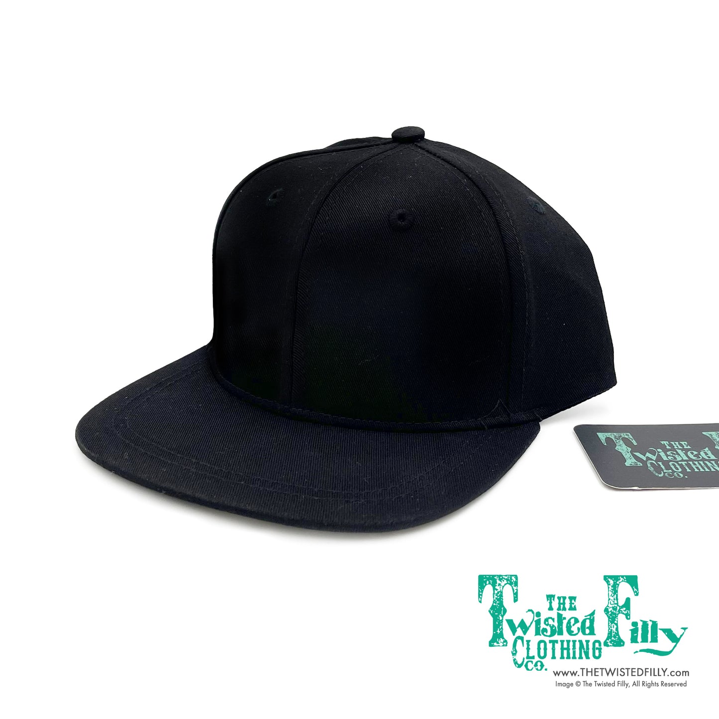 Blank Hat - Infant / Toddler Snap Back Hat - Black