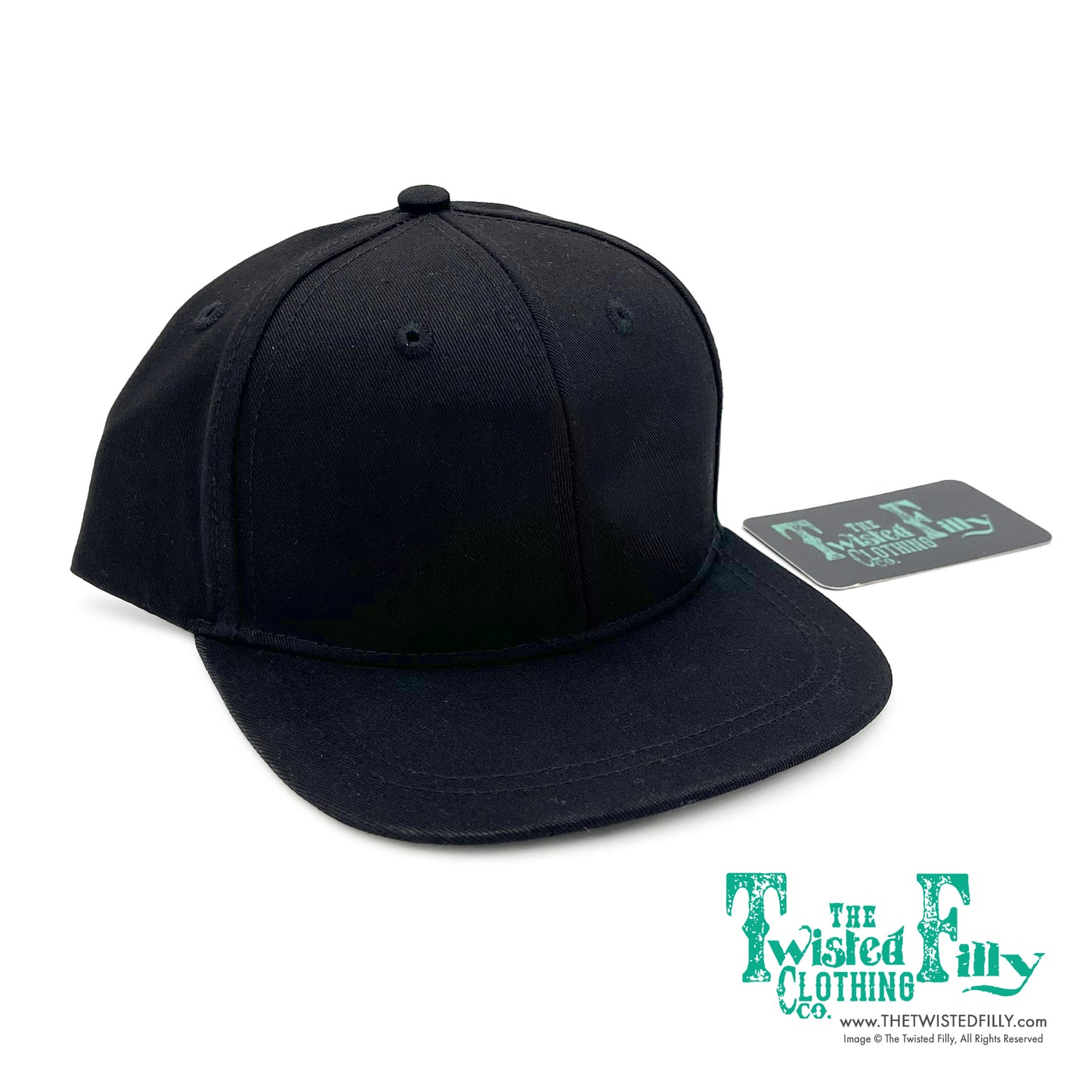 Blank Hat - Infant / Toddler Snap Back Hat - Black