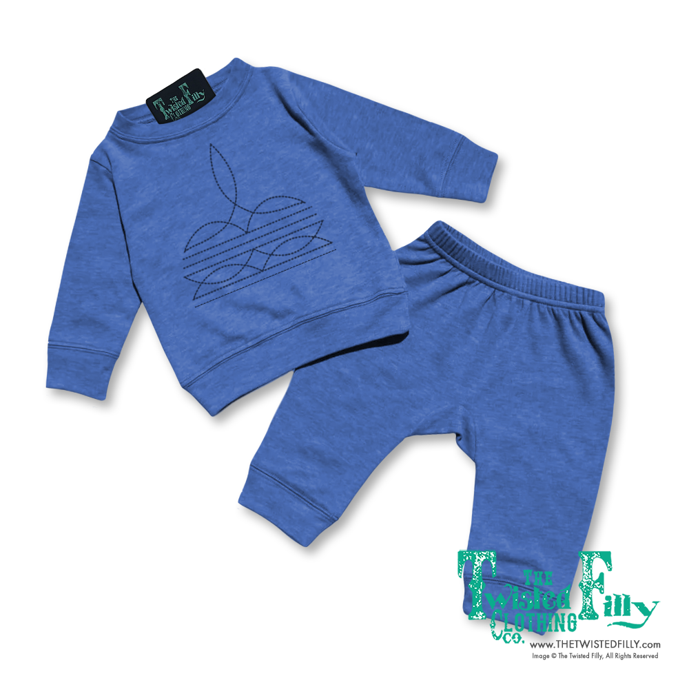 Boot Stitch - Infant Two Piece Outfit  - Assorted Colors