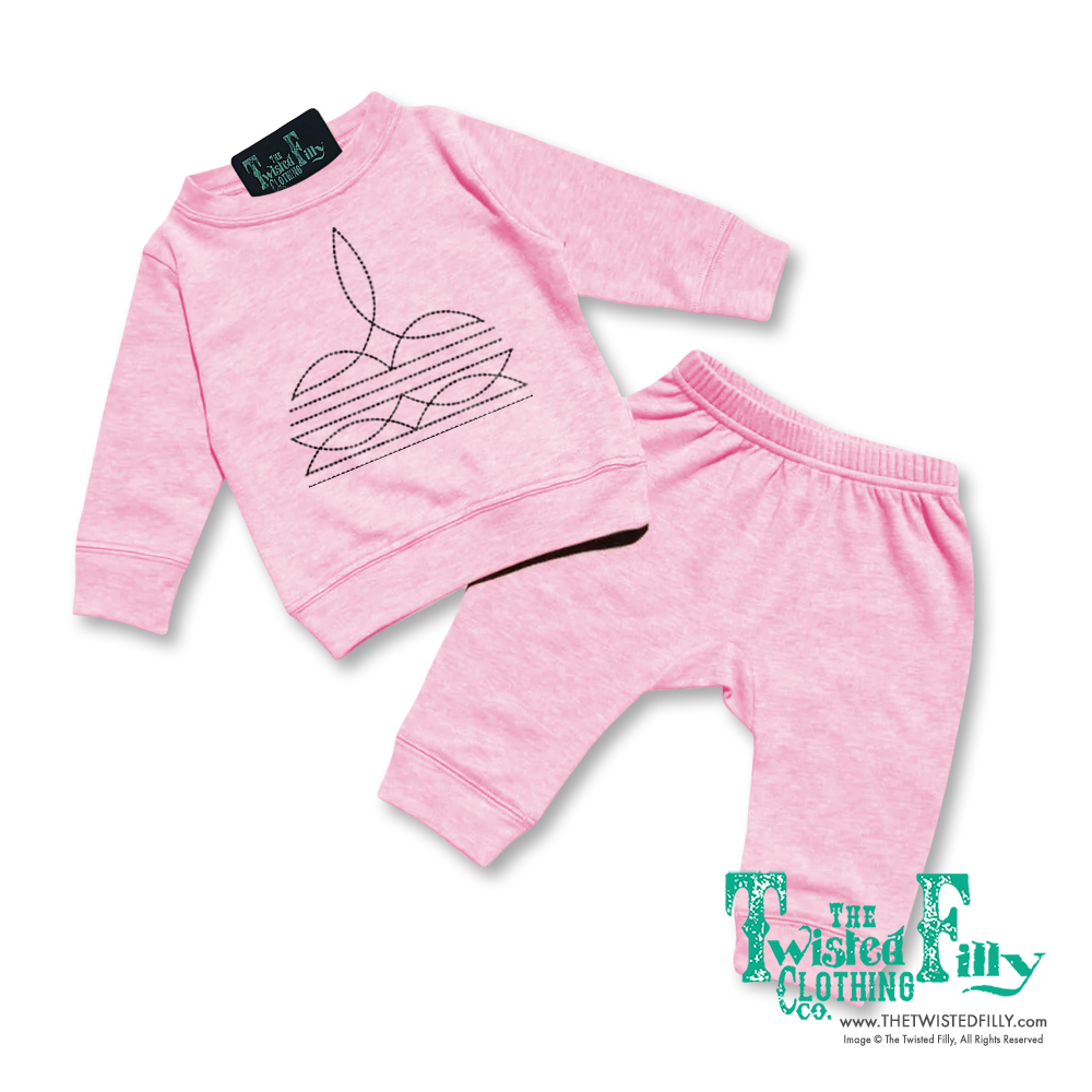 Boot Stitch - Infant Two Piece Outfit  - Assorted Colors