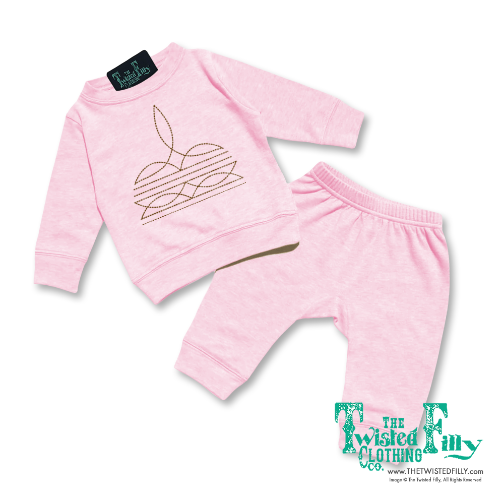 Boot Stitch - Infant Two Piece Outfit  - Assorted Colors