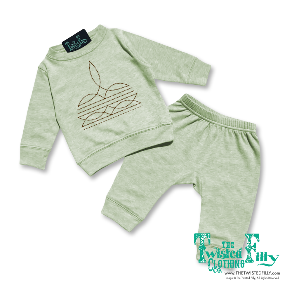 Boot Stitch - Infant Two Piece Outfit  - Assorted Colors