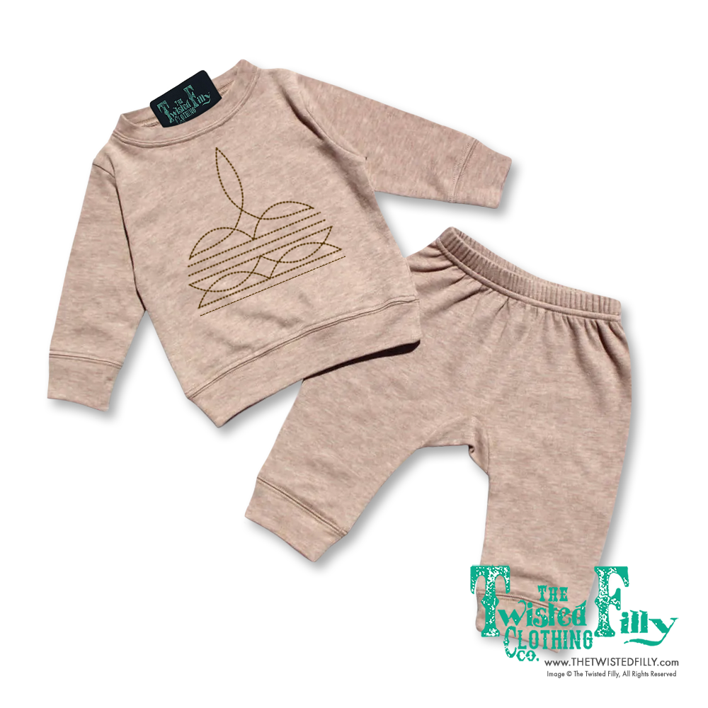 Boot Stitch - Infant Two Piece Outfit  - Assorted Colors