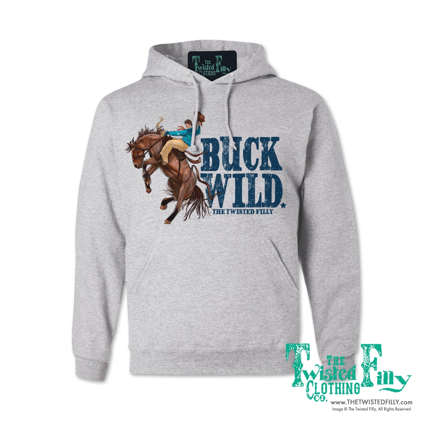 Buck Wild - Youth Hoodie - Ash