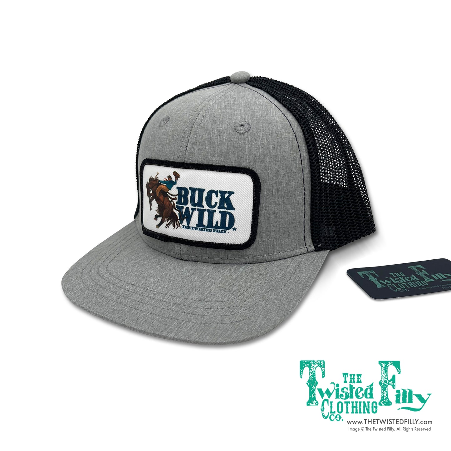 Buck Wild - Infant / Toddler Trucker Hat - Black / Heather Gray