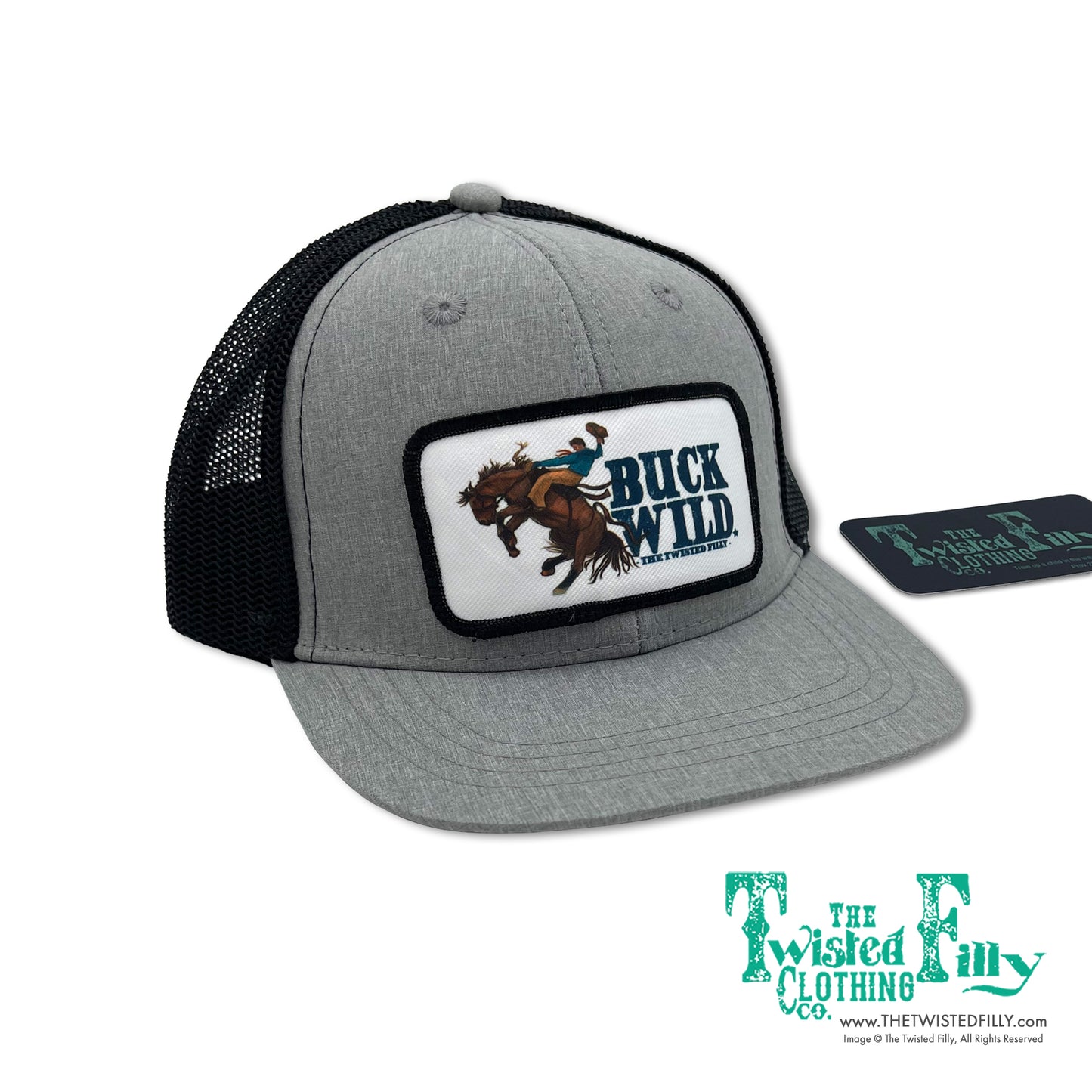 Buck Wild - Infant / Toddler Trucker Hat - Black / Heather Gray