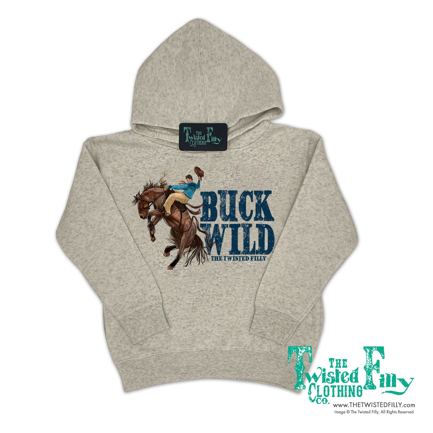 Buck Wild - Youth Hoodie - Oatmeal