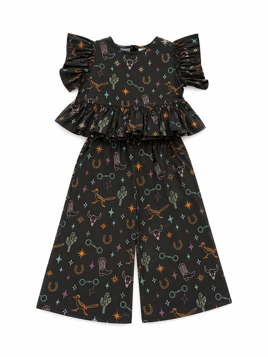 Black Desert Things - Infant Ruffle Pant Set