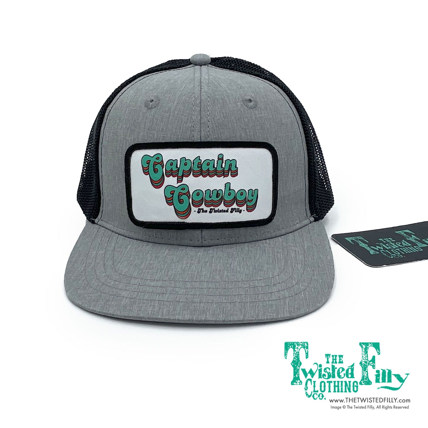 Captain Cowboy - Infant / Toddler Trucker Hat - Heather Gray/Black