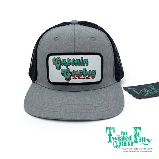 Captain Cowboy - Youth / Adult Trucker Hat - Heather Gray/Black