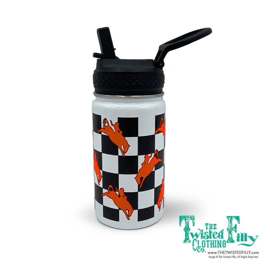 Checkered Neon Rodeo Tumbler Bronc Rider