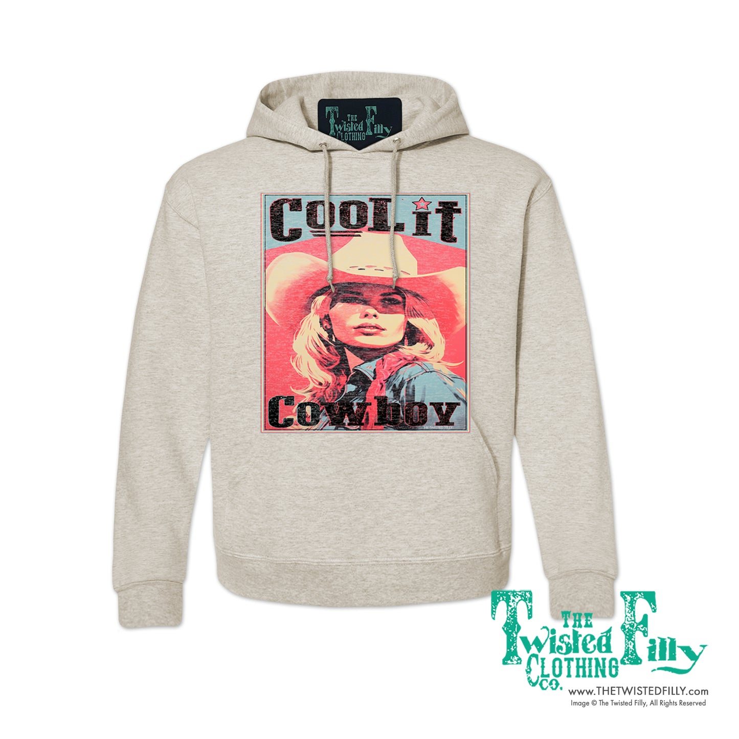 Cool It Cowboy - Adult Womens Hoodie - Assorted Colors